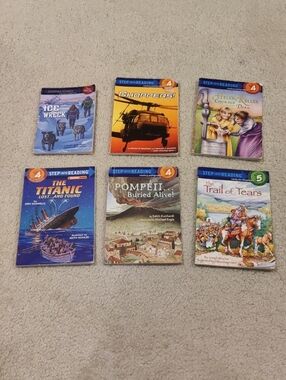 Lot Of 6 Step into Reading Paperback Books Step 4&5 Educational Illustrated Y2K